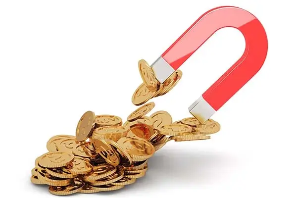 magnet on gold